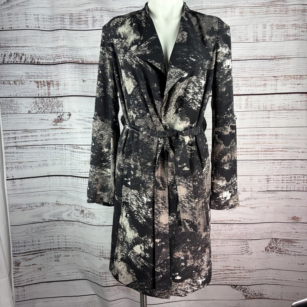 Babaton Aritzia Flowy Trench Coat Quincey Women XS Open Front Tie Belt